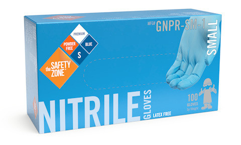 Powder Free Blue Nitrile Gloves MD 100/bx