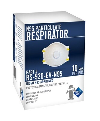 White Respirator with Exhalation Valve