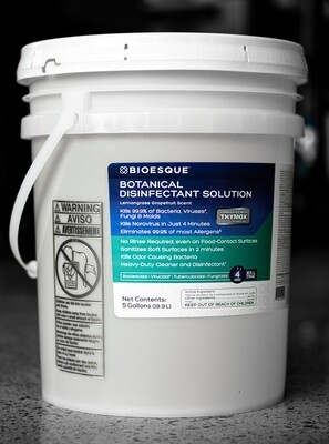 BIOESQUE BOTANICAL DISINFECTANT SOLUTION 5 GALLONS: EPA approved for killing covid in 55 seconds