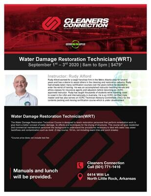 SOLD OUT - Water Restoration Technician Coarse (IICRC) SOLD OUT - Water Restoration Technician Coarse (IICRC)