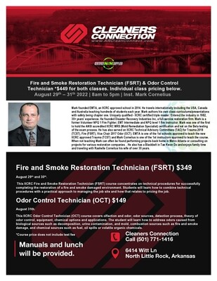 Fire and Smoke Restoration Technician (FSRT) & Odor Control Technician