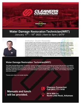 Water Damage Restoration Technician Class