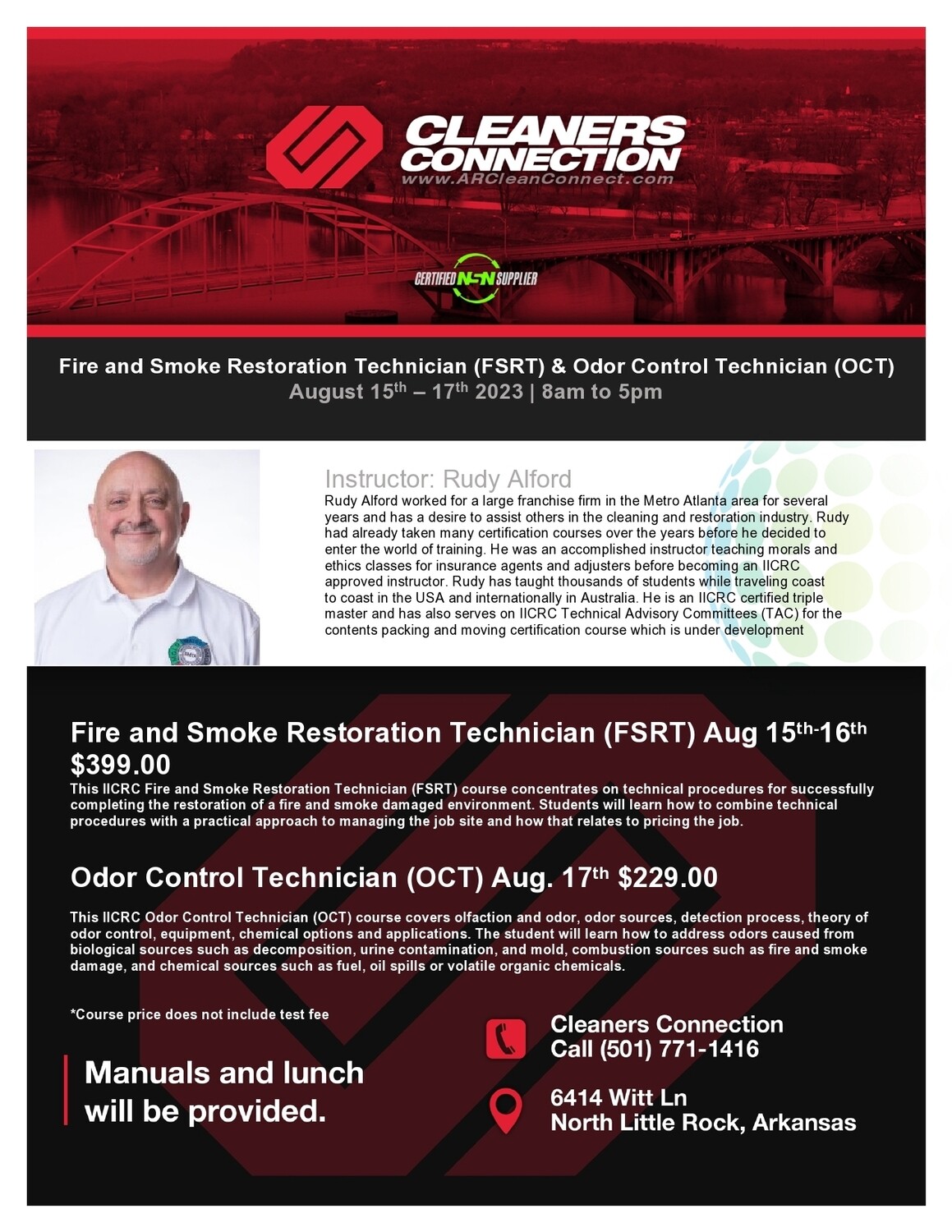 ODOR CONTROL CLASS August 17th