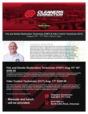 ODOR CONTROL CLASS August 17th