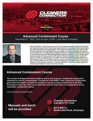ADVANCED CONTAINMENT 1 DAY CLASS December 4th ADVANCED CONTAINMENT 1 DAY CLASS December 4th