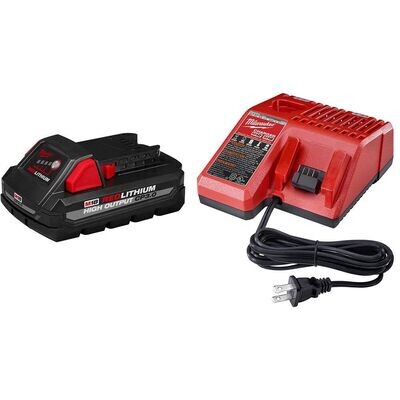 Milwaukee M18 Red Lithium Battery and Charger CP3.0