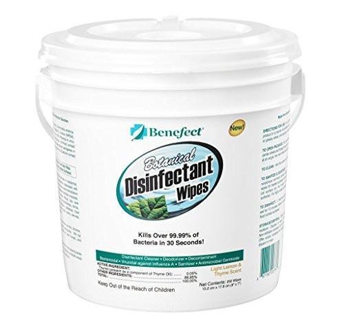 Benefect Botanical Disinfectant Wipes 250 count CASE OF 6 TUBS