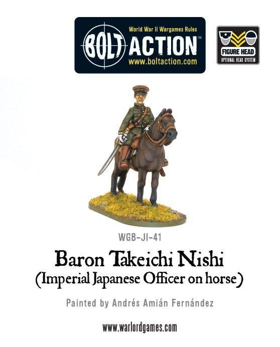 Baron Nishi (Imperial Japanese officer on horse) - Bolt Action - Warlord Games