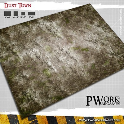 Dust Town - Wargames Terrain Mat PVC Vinyl - 3x6 - PWork Wargames