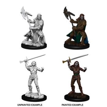D&D Nolzur's Marvelous Miniatures - Female Half-Orc Fighter