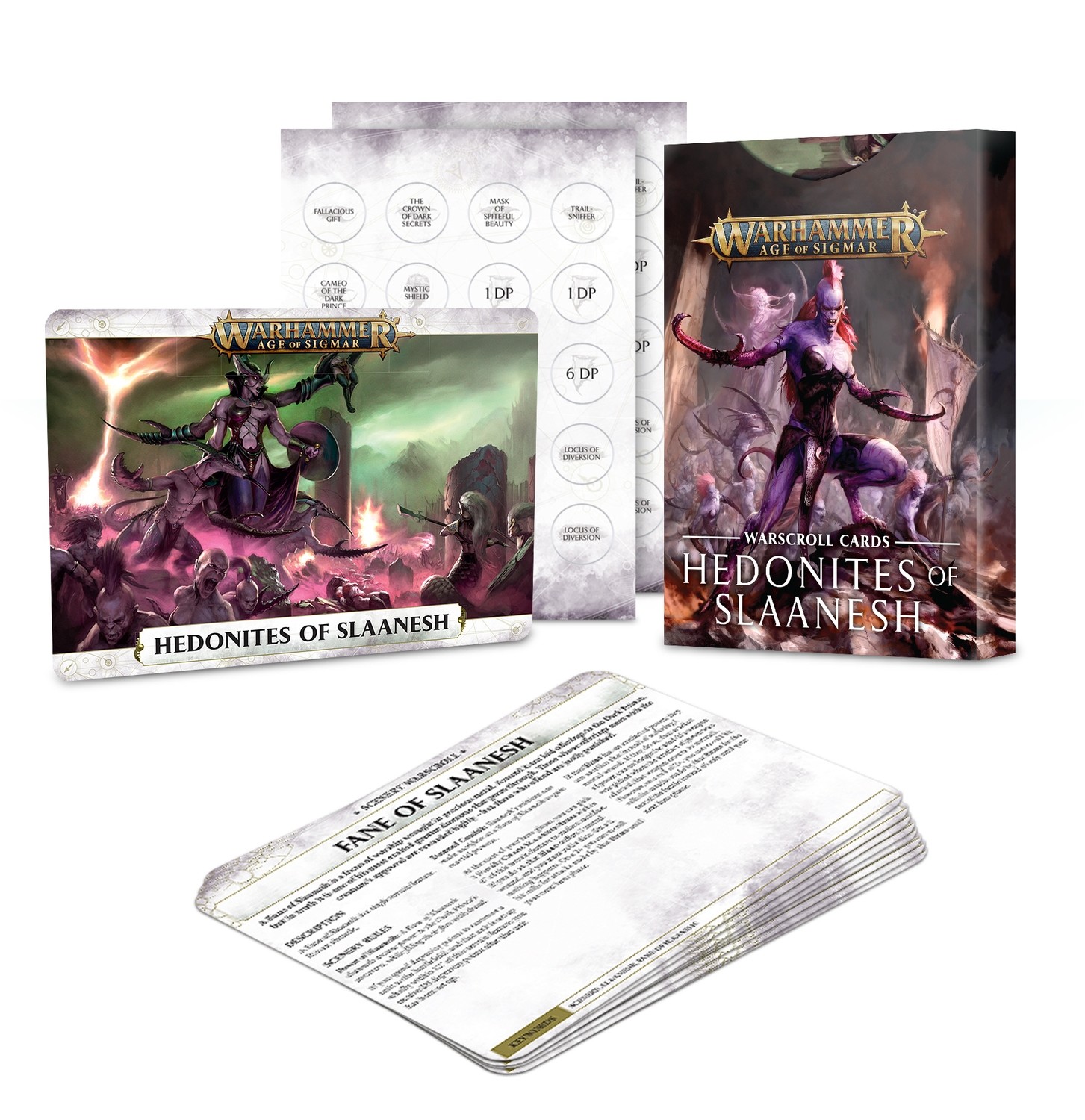 Warscroll Cards Schriftrollenkarten (alte Version 2019): Hedonites of Slaanesh (Deutsch) - DAEMONS OF SLAANESH - Warhammer Age of Sigmar - Games Workshop
