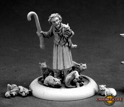 Edna, Crazy Cat Lady - Reaper Miniatures