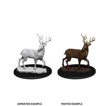 WizKids Deep Cuts Unpainted Miniatures - Stag Hirsch