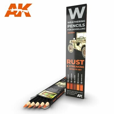 Watercolor Pencil Set Rust and Streaking - AK Interactive