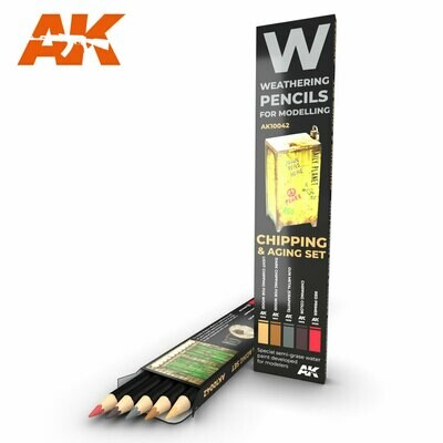 Watercolor Pencil Set Chipping and Aging Set - AK Interactive