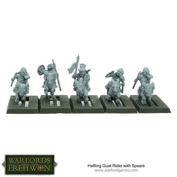 Halfling Goat Rider with Spears - Warlord Games