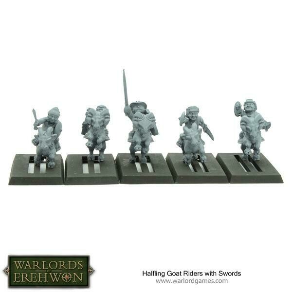 Halfling Goat Riders with Swords - Warlord Games