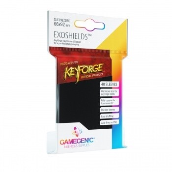 Gamegenic KeyForge Exoshields Tournament Sleeves - Black (40 Sleeves)