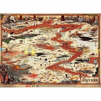 D&D Descent Into Avernus - Avernus Map (23' x 15') - Dungeons and Dragons