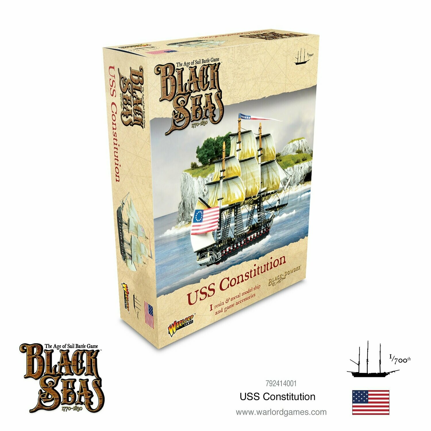 USS Constitution - Black Seas - Warlord Games