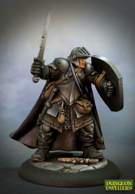 Baran Blacktree, Veteran Warrior - Dungeon Dwellers - Reaper Miniatures