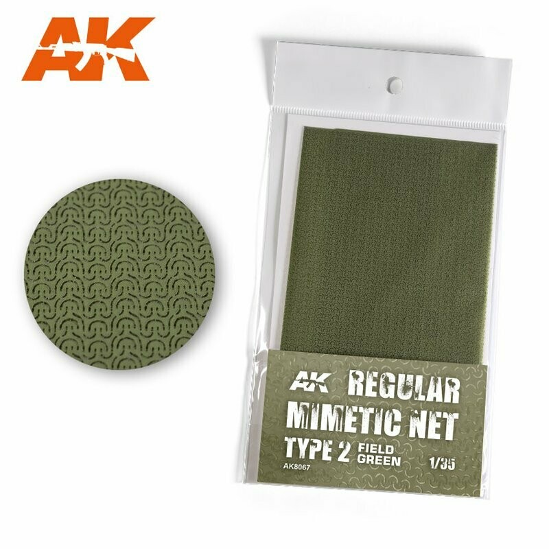Regular-Camouflage-Net-Type-2-Field-Green-(16×23cm) - AK Interactive