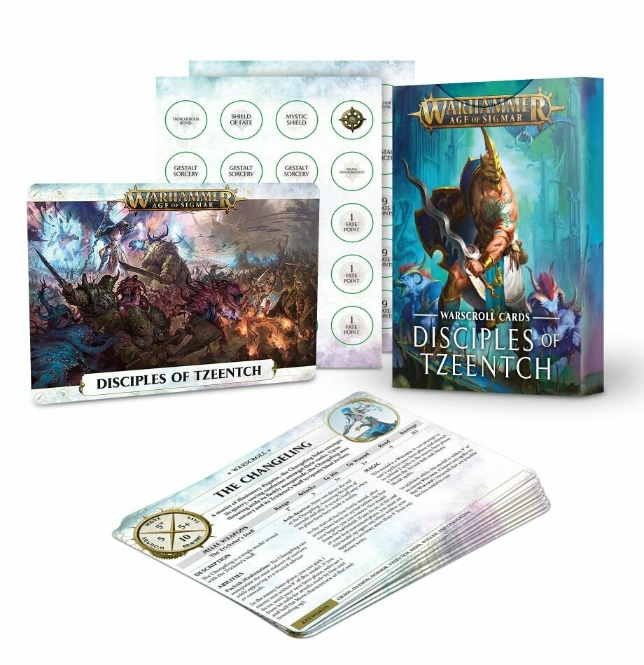 Warscroll Cards: Disciples of Tzeentch (Englisch) 2. Edition alt - Warhammer Age of Sigmar - Games Workshop