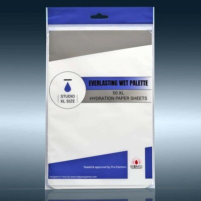 50 x hydration paper sheets for Studio XL (Everlasting Wet Palette) - Redgrass Games