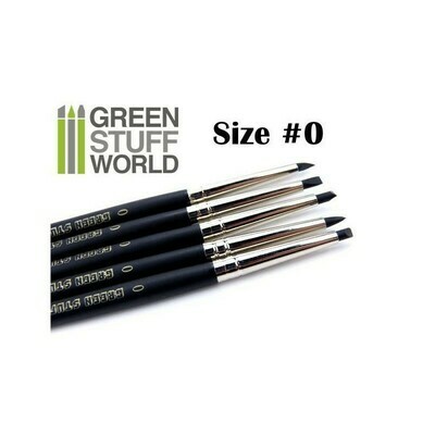 Colour Shapers Brushes SIZE 0 - BLACK FIRM - Silicone Brushes  Greenstuff World