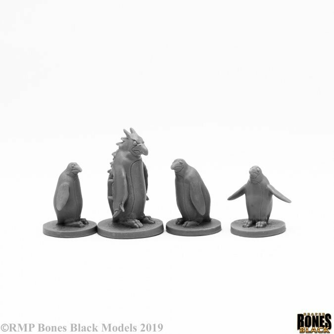 Penguin Attack Pack (4) - Bones - Reaper Miniatures Penguin Attack Pack (4) - Bones - Reaper Miniatures