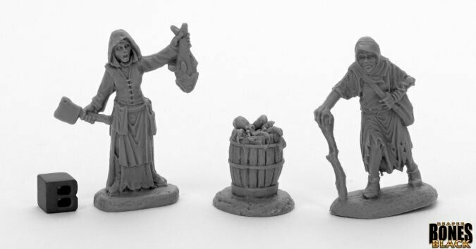Dreadmere Townsfolk: Fishwife & Crone (2) - Reaper Miniatures