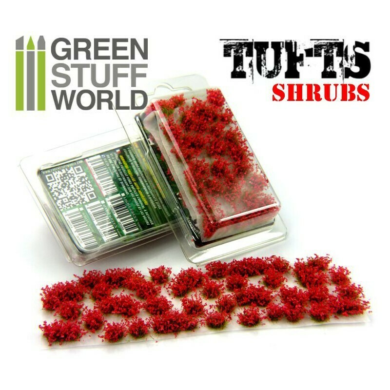 Unkrautbuschel - Selbstklebend - 6mm - ROTE Blumen Shrub Tuft - Greenstuff World Unkrautbuschel - Selbstklebend - 6mm - ROTE Blumen Shrub Tuft - Greenstuff World