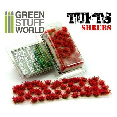 Unkrautbuschel - Selbstklebend - 6mm - ROTE Blumen Shrub Tuft - Greenstuff World