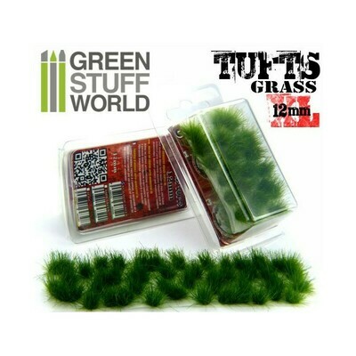 Grasbüschel XL Tufts Grass - Selbstklebend - 12mm - DunkelGrün - Greenstuff World