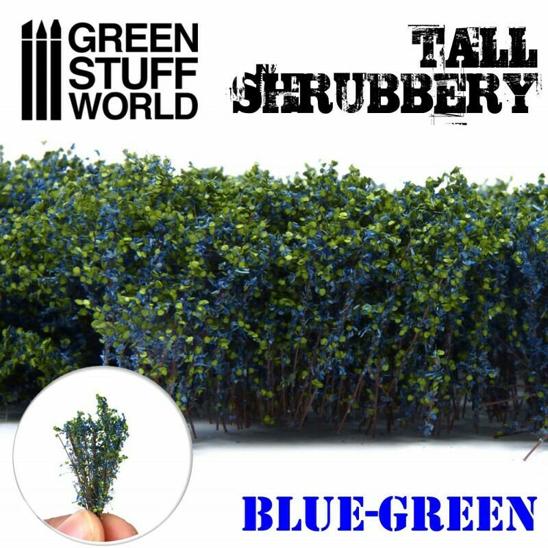 Hohes Gebüsch - Blau Grün Tall Shrubbery - Greenstuff World
