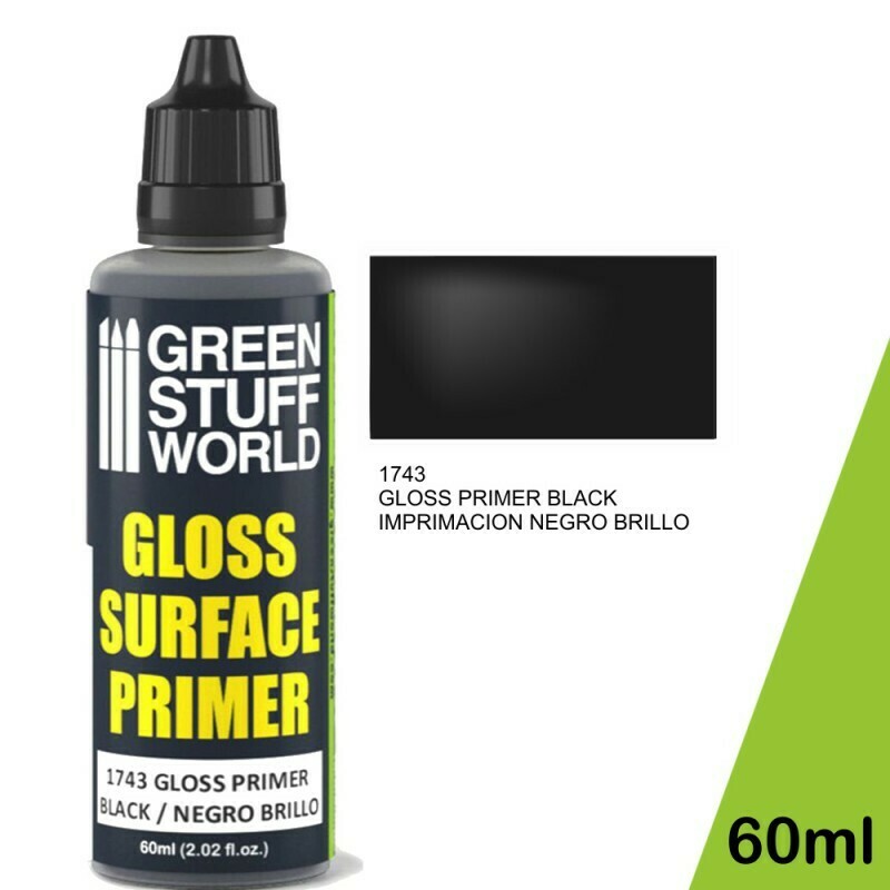 Gloss Surface Primer Schwarz Glänzend Grundierung 60ml - Greenstuff World