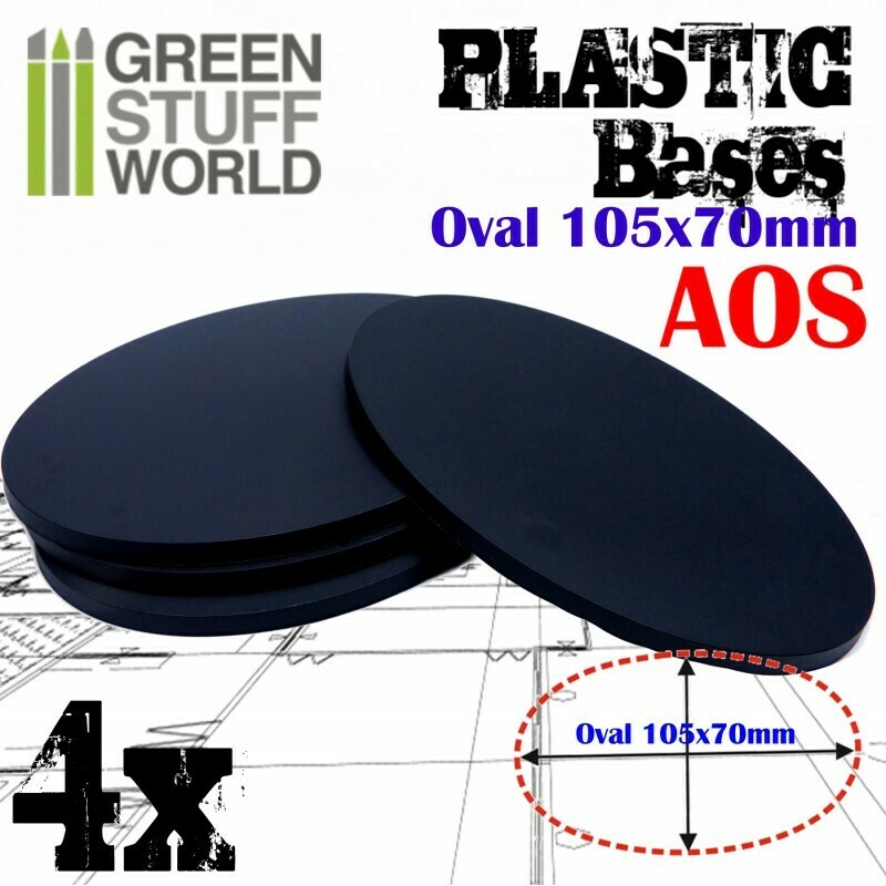 105x70mm AOS Oval Kunststoffbasen (4x) - Greenstuffworld