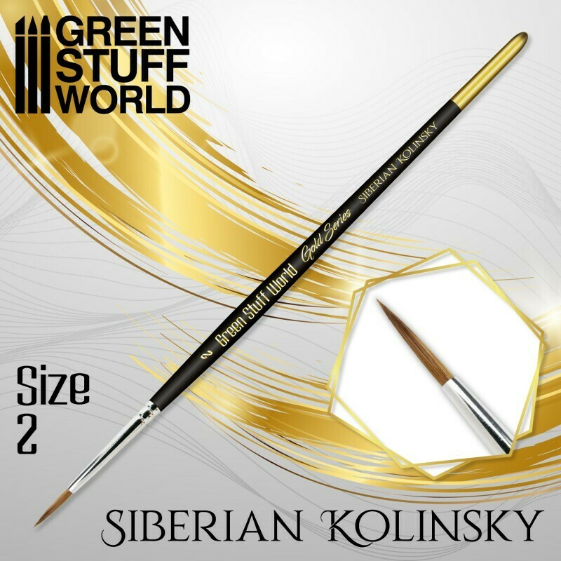 GOLD SERIES Sibirischer Kolinsky Haarpinsel - 2 - Greenstuff World