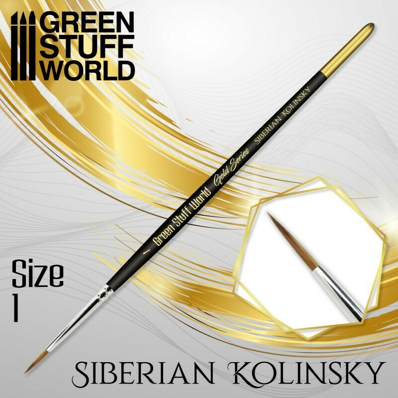 GOLD SERIES Sibirischer Kolinsky Haarpinsel - 1 - Greenstuff World