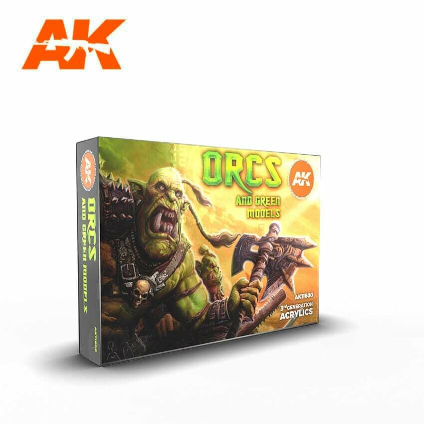 Orcs and Green Models-(3rd-Generation)-(6x17mL) - AK Interactive
