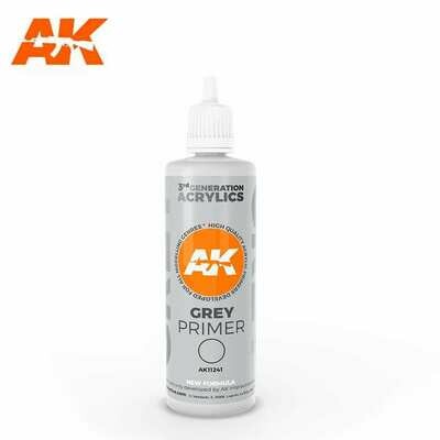 Grey Primer-(3rd-Generation)-(100mL) - AK Interactive