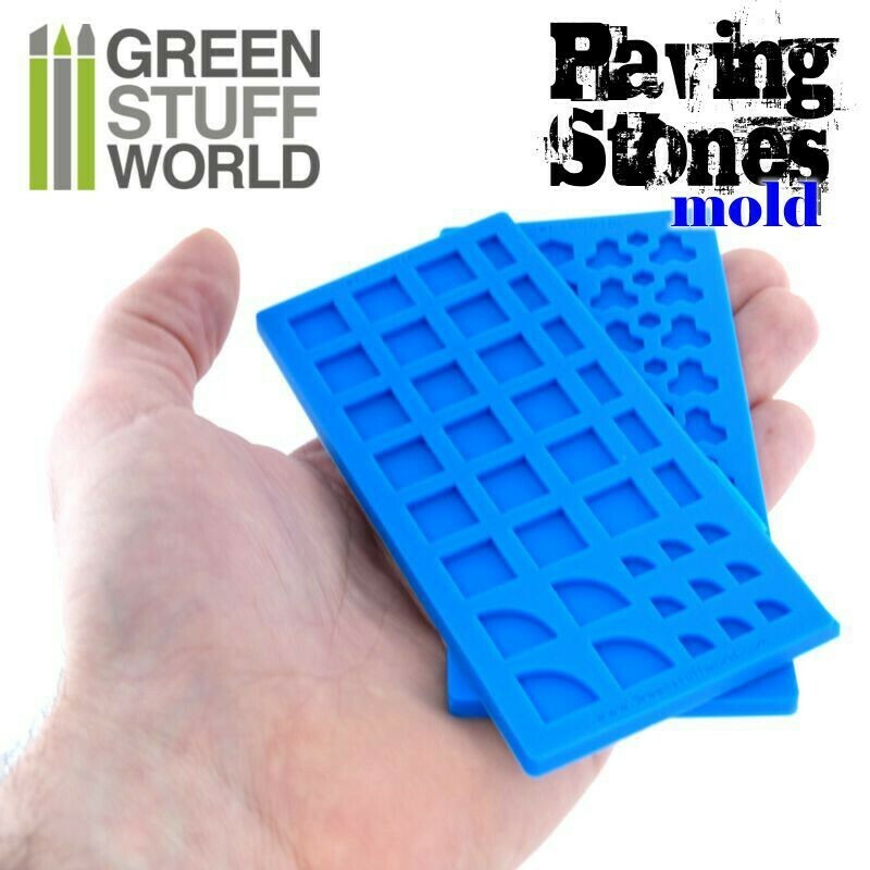 Silikon Texturplatten - Steinfliesenboden - Paving Stones molds - Greenstuff World