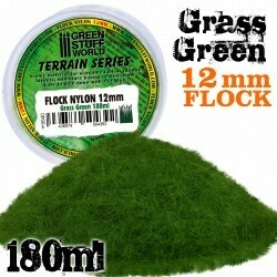Elektrostatisches Gras 12mm - Grass Grün - Flock Nylon Grass Green - 180ml - Greenstuff World
