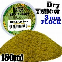 Elektrostatisches Gras 12mm - Trockenes Gelb - Flock Nylon Dry Green - 180ml - Greenstuff World