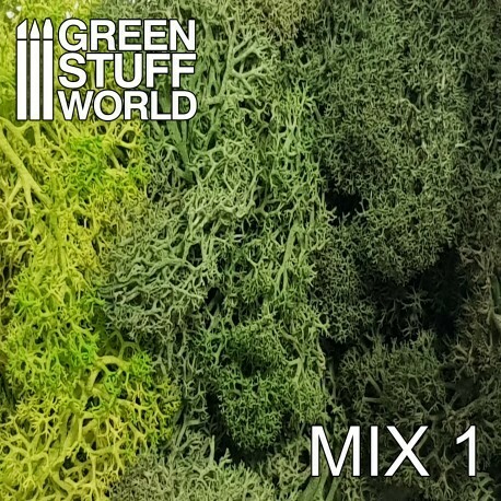 Islandmoos - Grüne Mischung - Scenery Moss Mix 1 - Greenstuff World