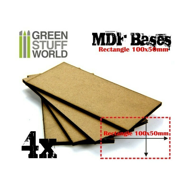 100x50mm rechteckige MDF Basen - Greenstuff World
