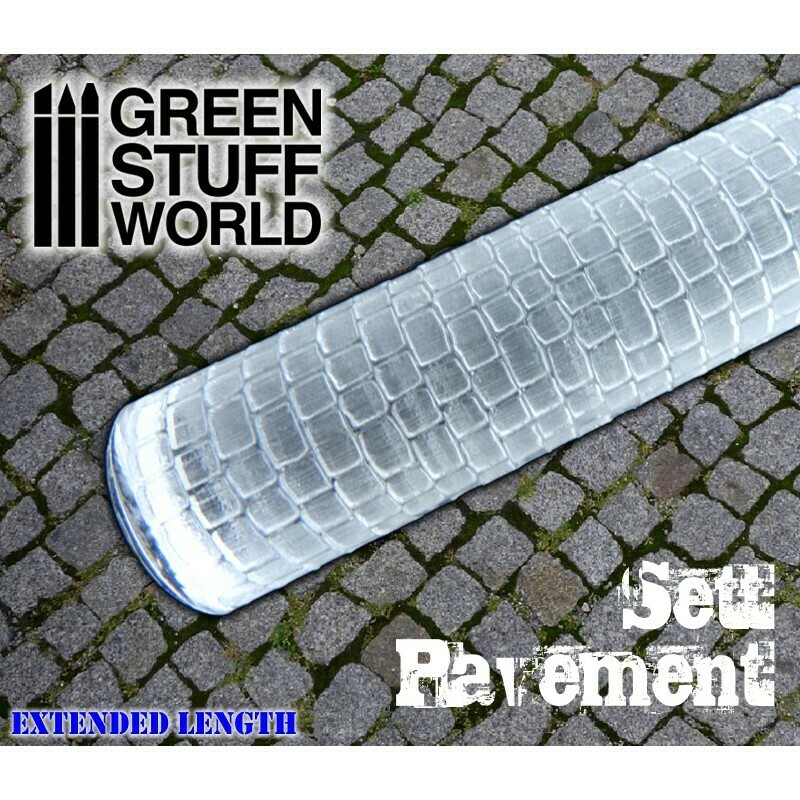 STRUKTURWALZE Rolling Pin Sett Pavement - Greenstuff World
