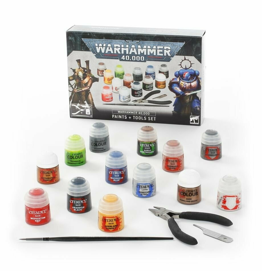 Warhammer 40.000: Farben + Werkzeugset Grundausstattung Paints + Tools Set - Games Workshop