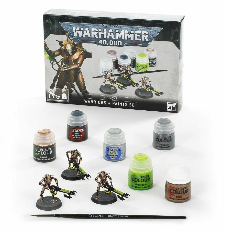 Necrons: Krieger Warriors + Farbset Paint Set - Warhammer 40.000 - Games Workshop