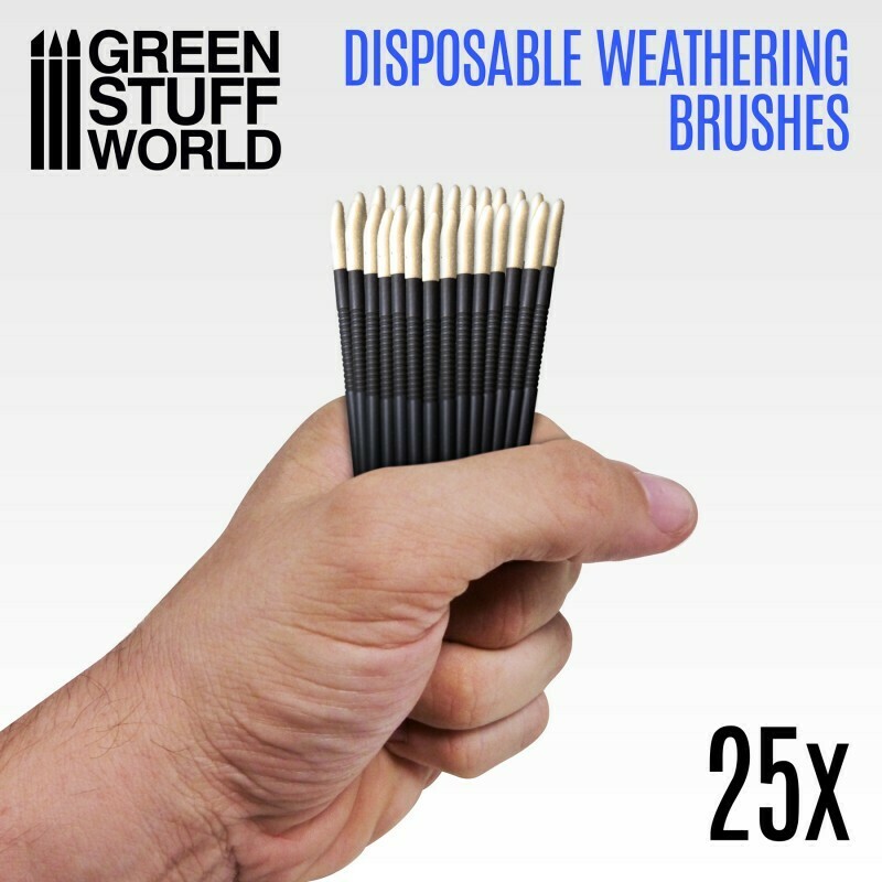 Disposable Weathering Brushes 25x Weathering Einwegbürsten - Greenstuff World